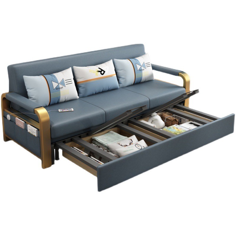 可折叠沙发床两用多功能小户型客厅1.2米带储物单双人沙发伸缩床