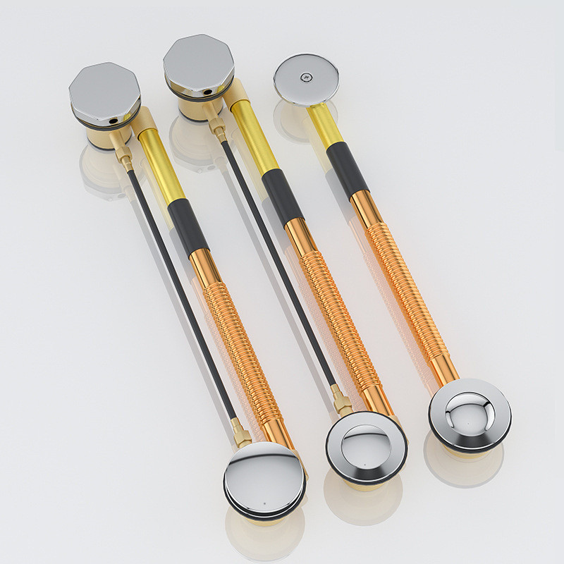 全铜旋转式浴缸去水器下水管浴缸排水管下水器溢水管供应