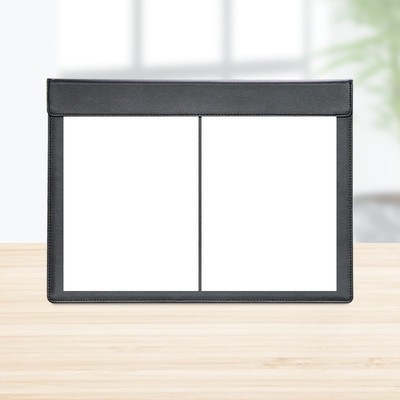 前台皮革写字板大班台皮会议夹商务办公桌垫会议室专用垫磁铁垫板