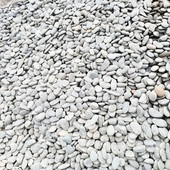 源厂批发灰色鹅卵石抛光园林小区铺路雨花石园艺鱼缸装 饰造景石头