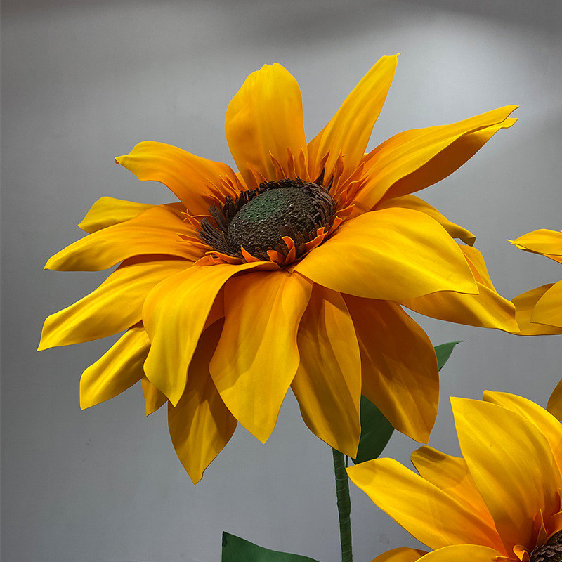 大型向日葵手工纸艺花婚礼舞台道具路引布置美陈户外防水装饰橱窗