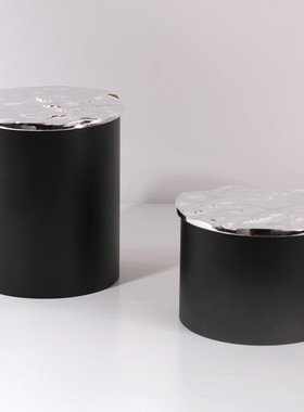 热销简约现代卧室皱褶装饰盒收纳盒样板房轻奢衣帽间梳妆台首饰盒