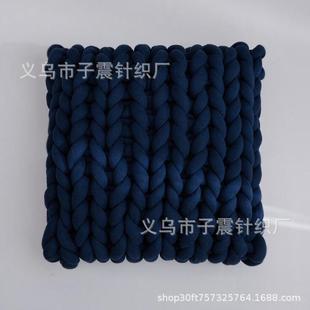 通用北欧抱枕 ins现货坐垫简约纯色手工编织方形沙发靠枕腰枕四季