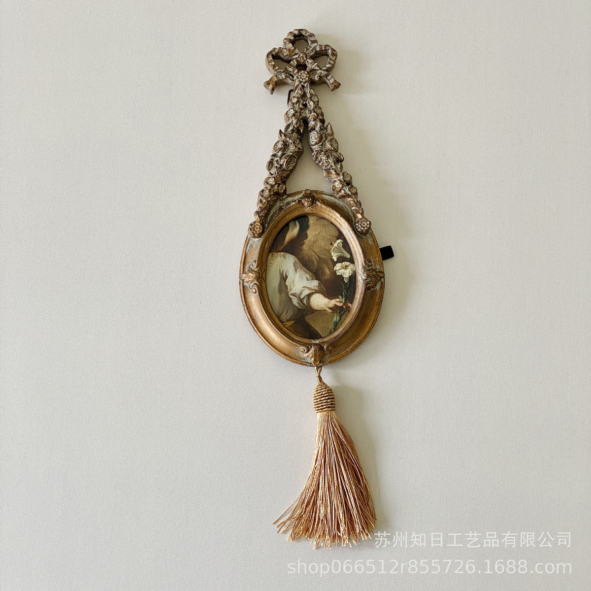 复古美式镂空雕花树脂相框手工乡村法式流苏画框墙面装饰组合挂画