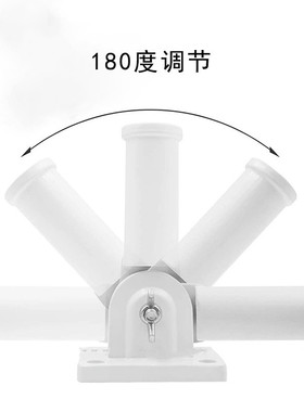 铝合金6ft银色旋转旗杆单孔底座固定户外墙壁旗杆套件底座厂家批