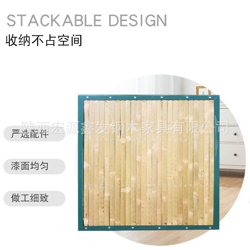 竹板折叠床硬板床单人免安装两折床办公午休午睡床床陪护医院批发
