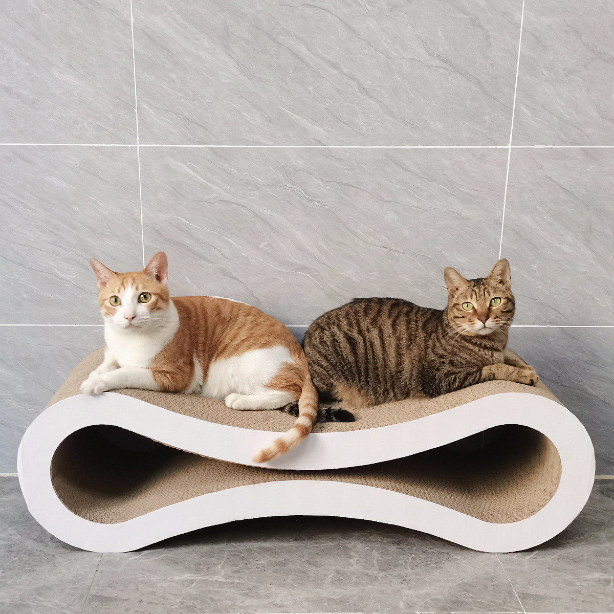 艾柯爆款现货耐抓瓦楞纸特大型咖色八字猫抓板860长