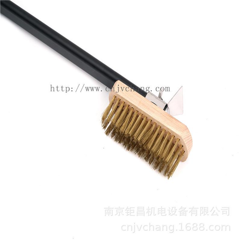 厂家现货供应专业烤炉清洁刷铝柄刮板带不锈钢铜丝刷总长120cm