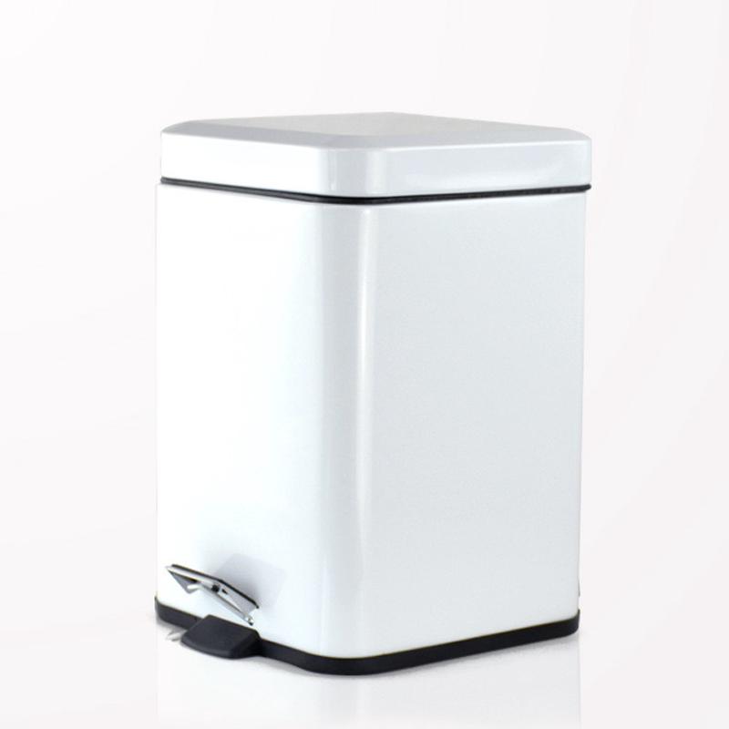 不锈钢方形欧式垃圾桶家用厨房客厅酒店卫生间脚踏带盖垃圾桶批发