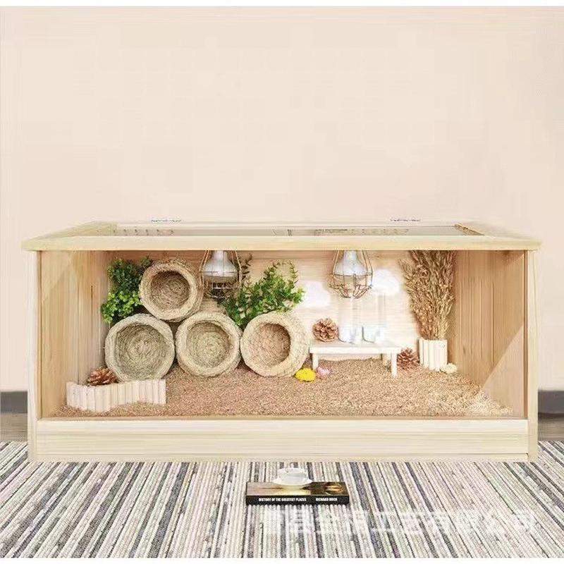 创意木质养殖箱芦丁饲养箱鸡金丝熊宠物箱实木小动物保温箱