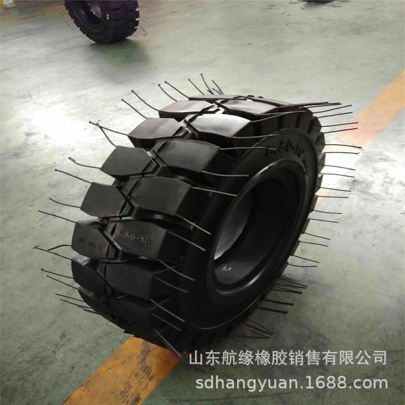 600-9YW301叉车实心轮胎 工程机械实心胎减震实心轮胎3吨叉车轮胎