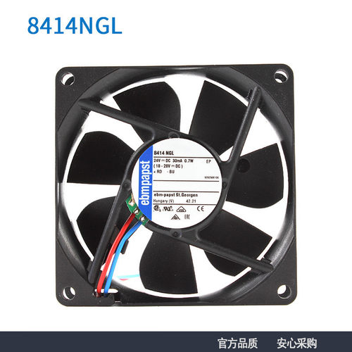 现货ebmpapst 8414NGL 8025 24V 30mA 0.7W 变频器静音轴流风扇