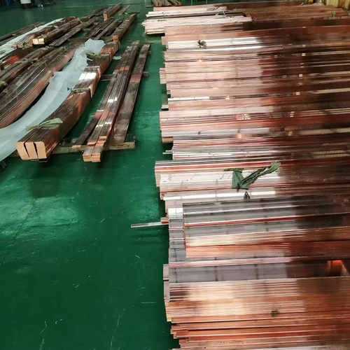 t2紫铜排扁条母线排电极紫铜方棒实心扁排折弯打孔铜排加工供应
