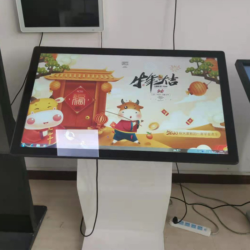 热销座式广告机一体机2k超清电脑可选远程控制安卓液晶显示屏双系