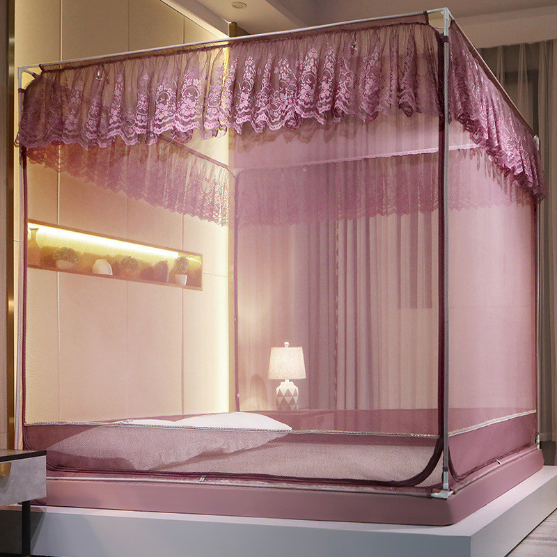 ali6套床垫蚊帐无底公主风三门床防摔1.5m1.8x2乘两米二拉链儿童