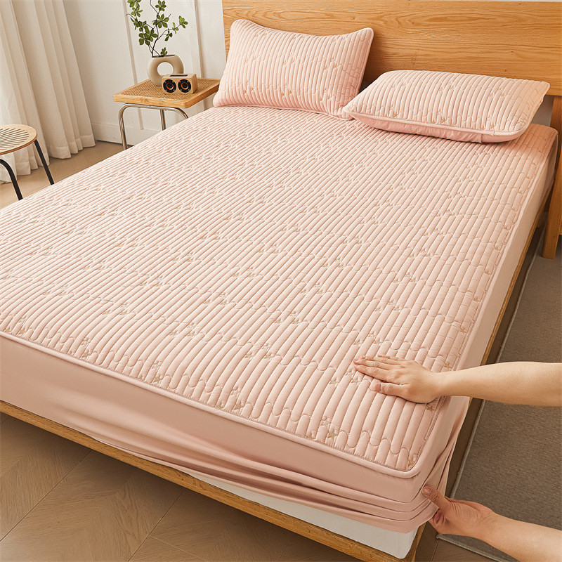 原棉夹棉尿床笠防水隔大豆防滑单件席梦思床垫保护罩防尘床单