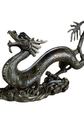 铸铜龙雕塑青铜雕塑纯铜金属龙黄铜大型工艺品摆件生肖龙塑像制作
