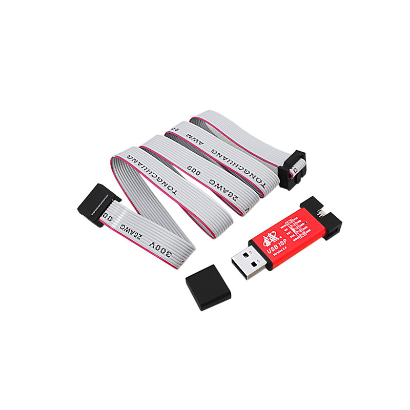 51/AVR下载线isp下载器模块编程器USBASP usbisp烧写器atmel
