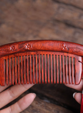 女生紫檀北部料梳子木梳多款木质梳子小木梳紫檀梳子批发木梳