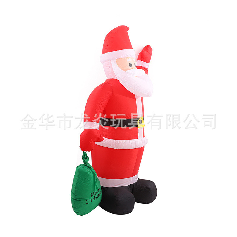 1.8米充气拎包圣诞老人圣诞迎宾发光led气模圣诞老人充气气模