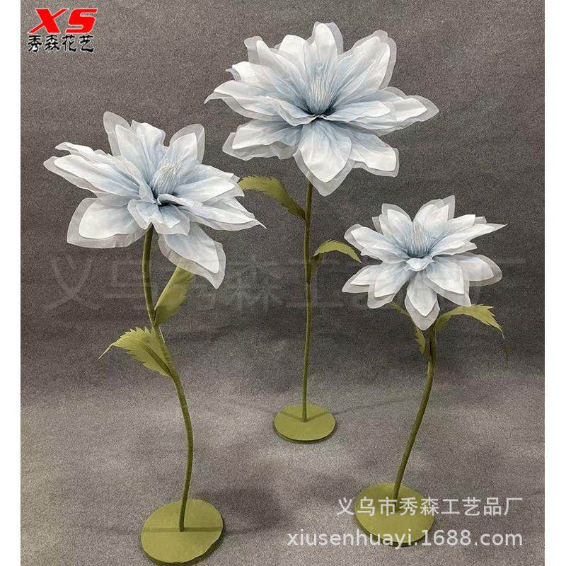 场地婚庆路引布置大花泡沫仿真荷花场地布置道具庆典用品