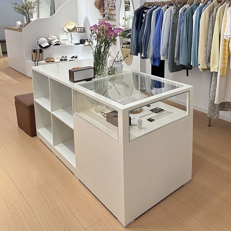 服装店中岛桌收银台展示柜女装店铺流水台一体岛柜装饰饰品储物柜