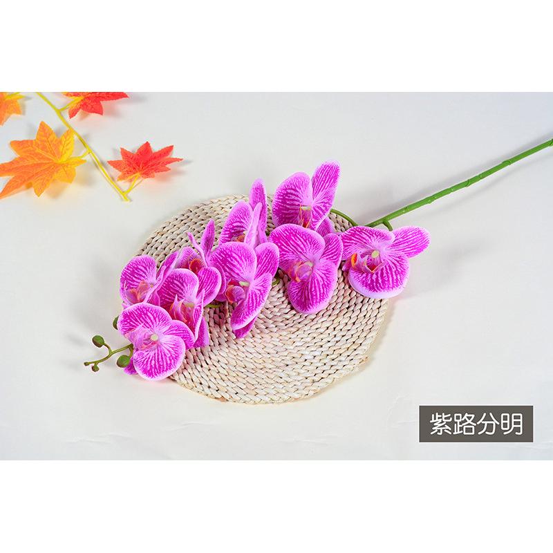 蝴蝶兰花高档手感假花仿真花卉盆景客厅胶片室内装饰盆栽摆件植物
