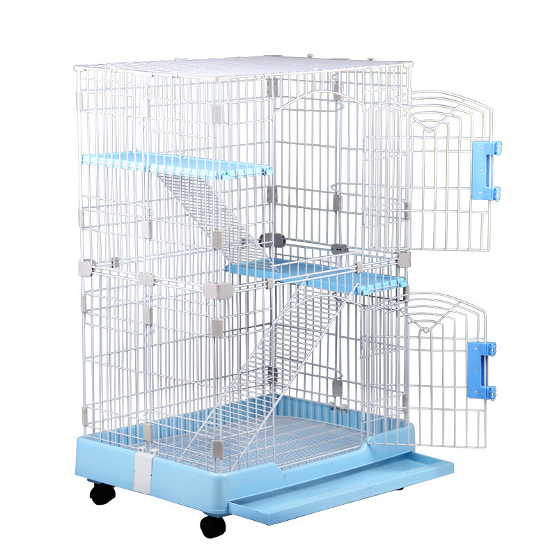 热销乐佳猫笼c225a楼梯款猫咪笼子猫猫笼别墅双层三层猫咪笼子笼