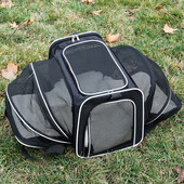 小型包可折叠手提式 拓展猫包大容量两只宠物包外出便携宠物外出包