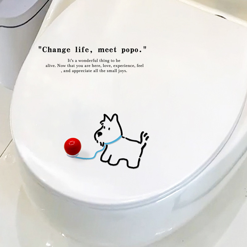 乖巧小狗马桶提盖器掀盖器家用不脏手坐便提手马桶圈掀开器马桶贴