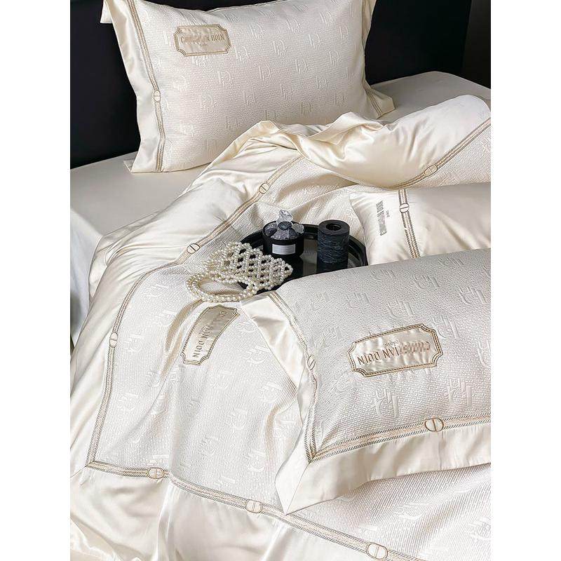 hx轻奢少女100支长绒棉全棉四件套双层高精密提花床上用被套刺绣,床上用品,床品套件/四件套/多件套,淘宝优惠券,粉丝福利购,淘宝优惠卷