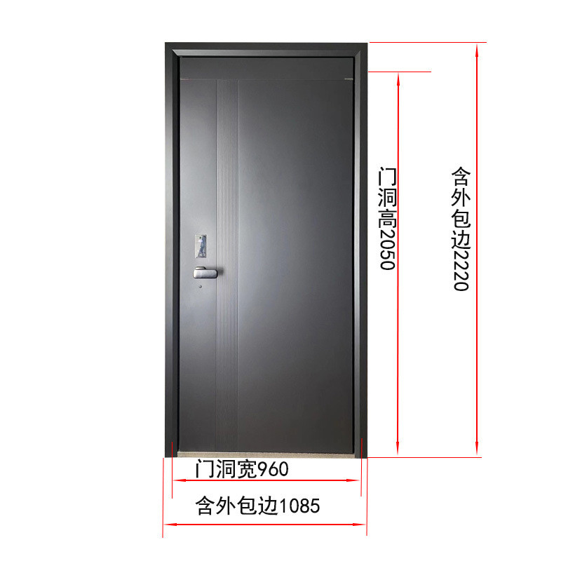 热销家用防盗门轻奢加厚进户门现代甲级子母门锌合金加高门安全门