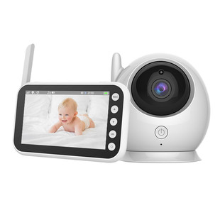 4.3寸高清婴儿监视器语音对讲摇篮曲家用智能监护仪babymonitor