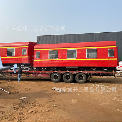 大型老式东方红3型火车头景区景观摆件 铁艺复古欧式车厢餐厅模型
