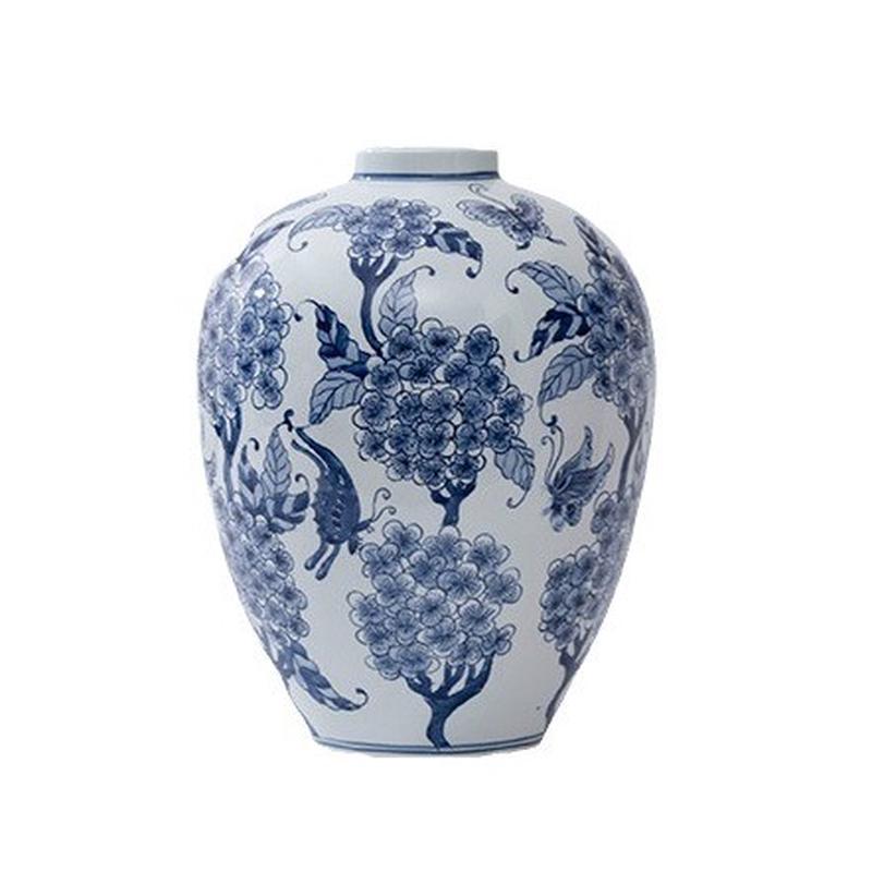 景德镇青花陶瓷花瓶大肚福容瓶蓝色瓷瓶客厅摆件博古架装饰品
