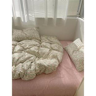 58c1梨梦春梦草莓园~少女心四件套40支碎花床单被套学生