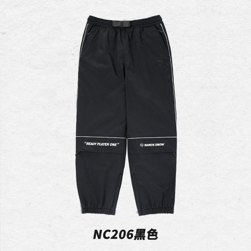 nandn南恩新纯色雪滑雪服专业裤单双板男女款防水保暖雪裤nc206