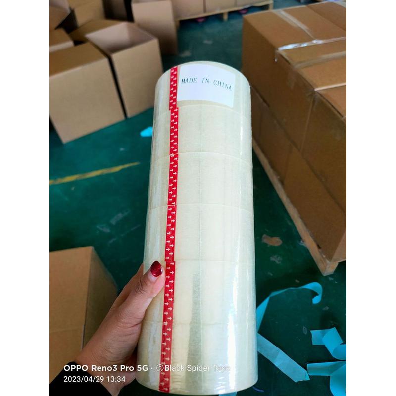 热销石家庄黑蜘蛛封箱胶带直销bopp透明胶带快递物流工厂高粘度打