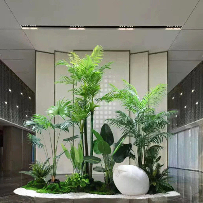 仿真绿植北欧ins风仿生植物龟背叶景观竹酒店假盆栽商场装饰造景