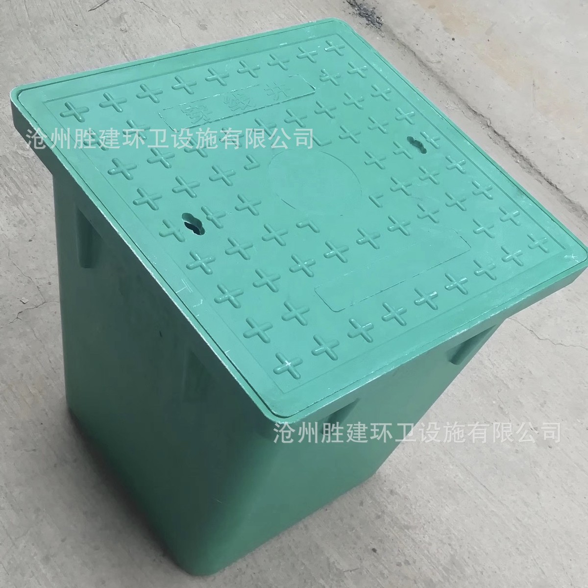 复合树脂成品通信弱电井盖一体式穿线孔路灯井电力手井井盖方形井