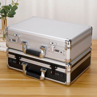 铝合金手提密码箱文件证件收纳箱子多功能仪器仪表整理箱保险钱箱