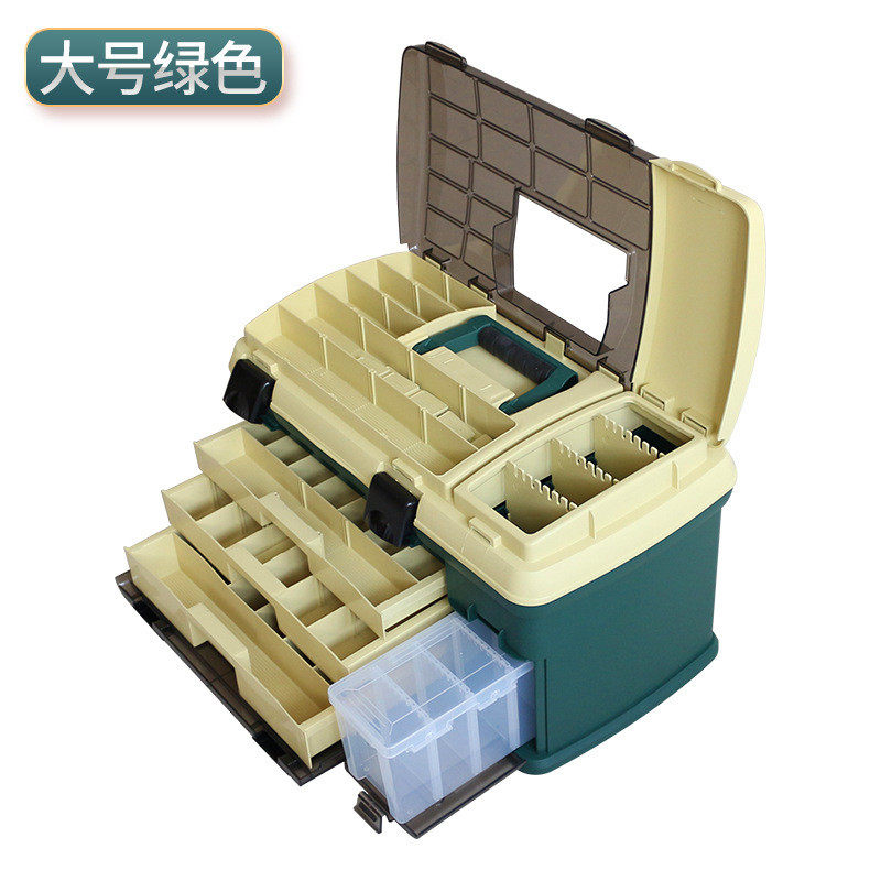 路亚大号钓箱工具箱加厚防摔海钓多功能便携收纳箱手提便携饵箱