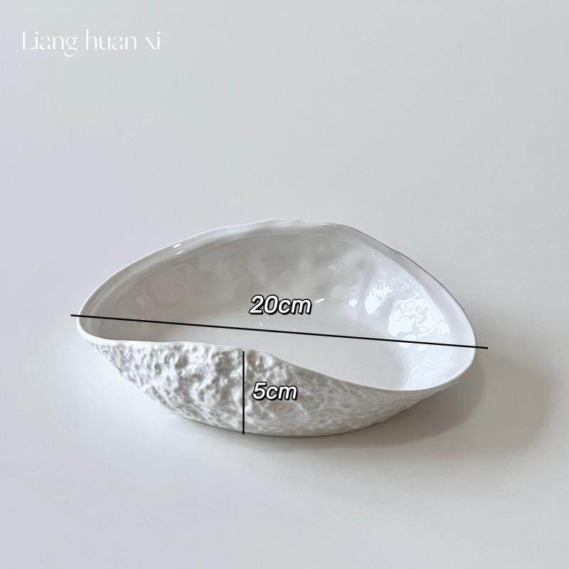 q683梁展示轻奢陶瓷贝壳珠宝首饰欢喜收纳盘玄关钥匙杂物收纳摆件