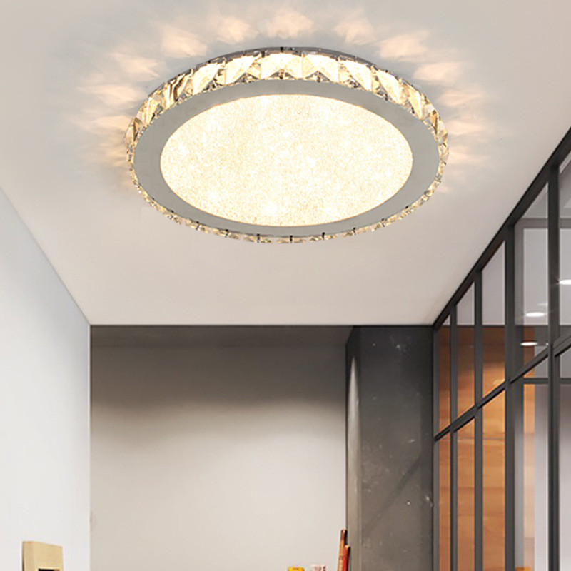 水晶吸顶灯卧室门厅过道走廊玄关阳台led吸顶灯110v厂家批发