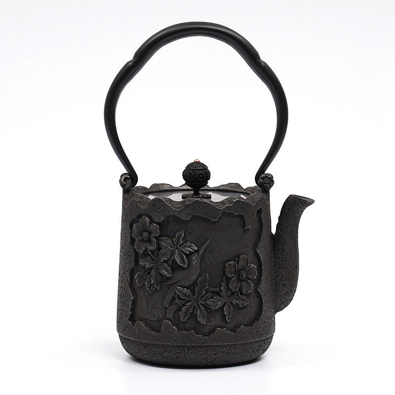 日式铸铁壶烧水泡茶壶电陶炉套装户外围炉煮茶器明火茶炉老铁壶