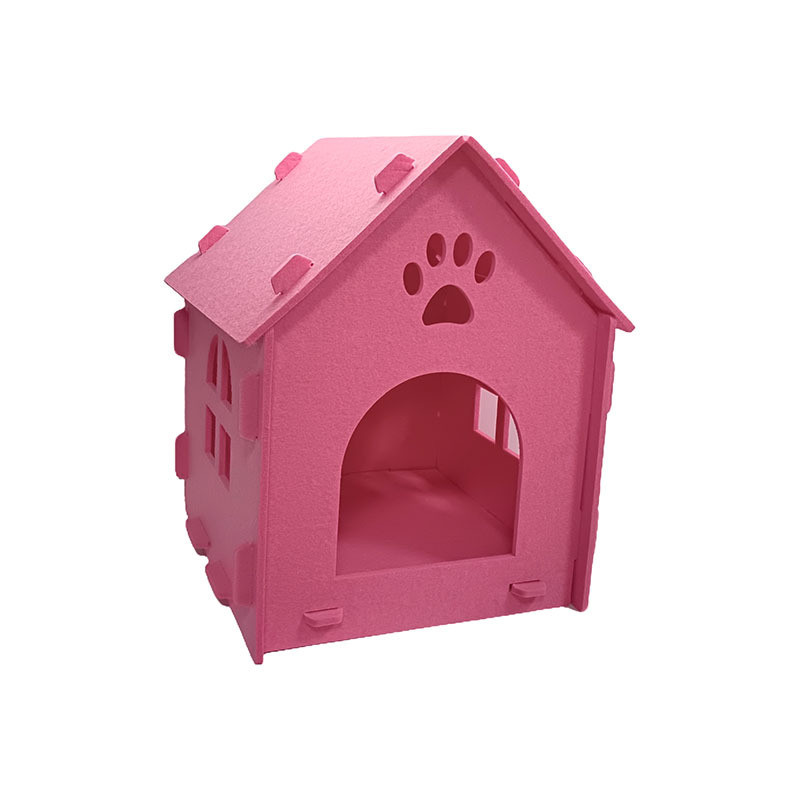 毛毡立体宠物屋别墅四季通用猫窝犬窝新款网红猫猫屋毛毡犬房子