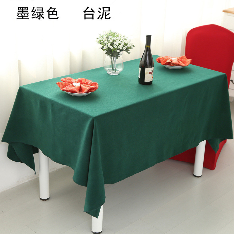 v3fp酒店台布布艺会议室台泥台呢餐桌布办公长方形呢子桌布绿尼台