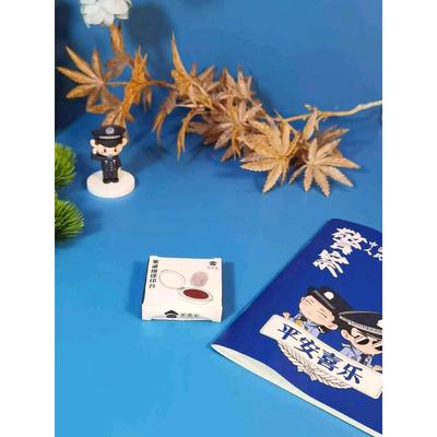 警察印泥笔录款印台小号随身便携盖章盒印尼印章印油盒按手印速干