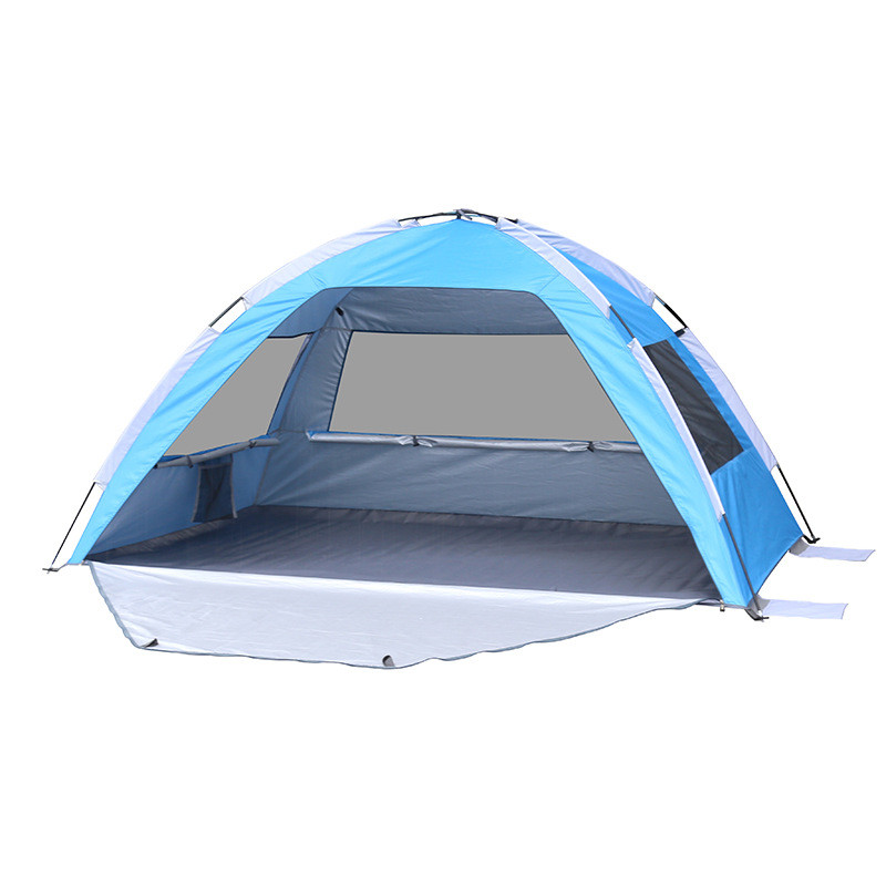盛源3-4-6人全自动可更衣海滩速防晒开沙滩帐篷