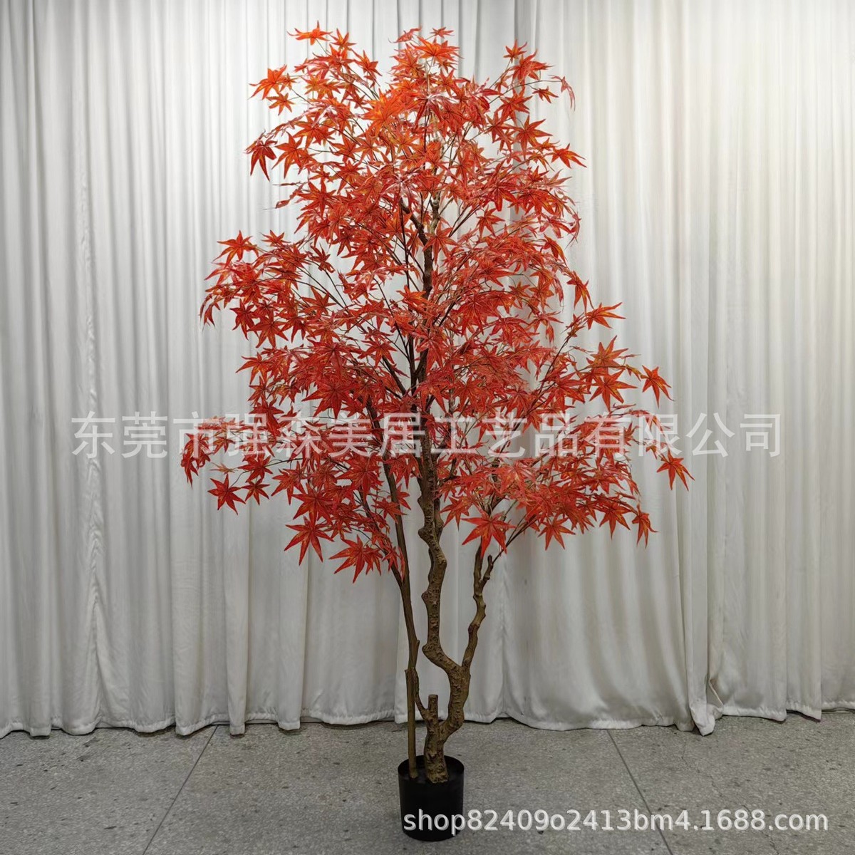 仿真枫树盆栽大型植物红枫庭院室内树软装造景植物装饰摆放树批发